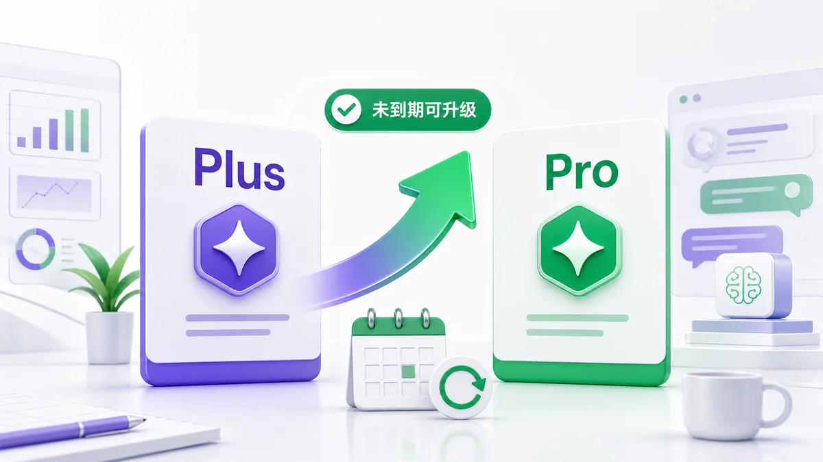 Plus 未到期可以升级 Pro 吗？官方规则与升级前检查清单